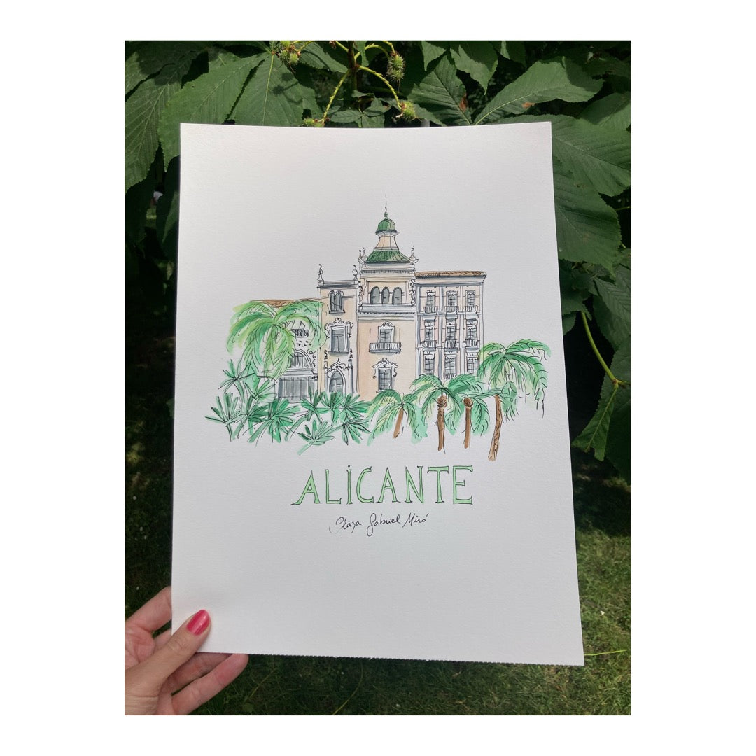 Original drawing of Alicante, Spain