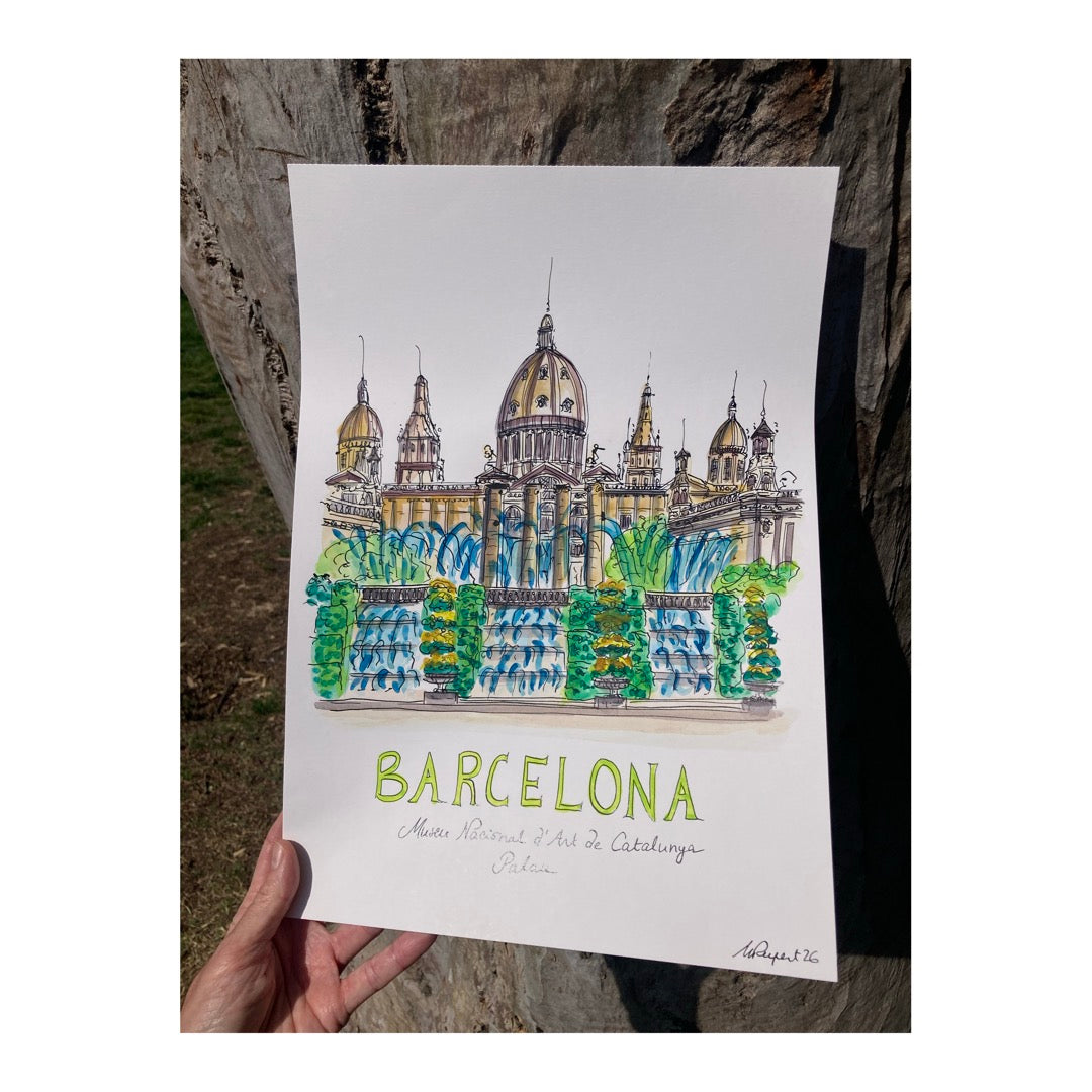 Original drawing of Museo Nacional d'Arte de Catalunya