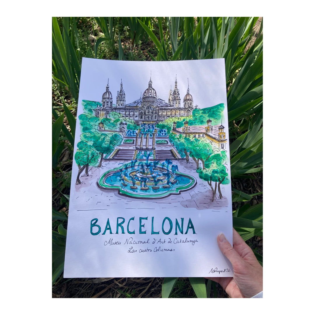 Original drawing of Museo Nacional d'Arte de Catalunya
