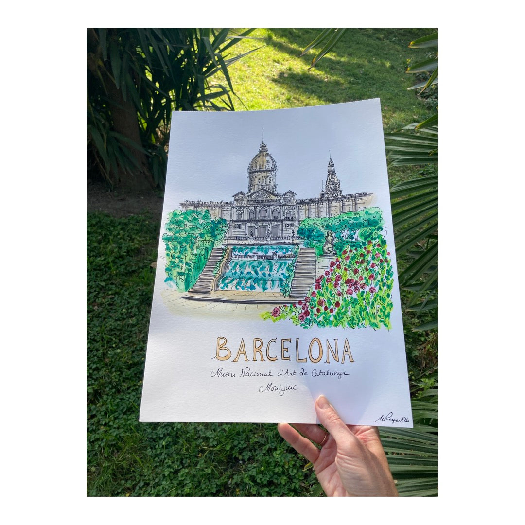 Original drawing of Museo Nacional d'Arte de Catalunya