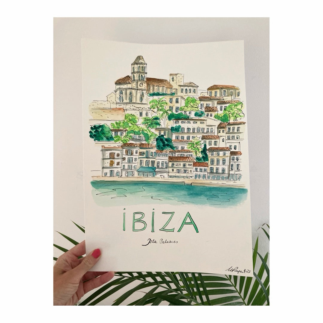 Original drawing of Ibiza