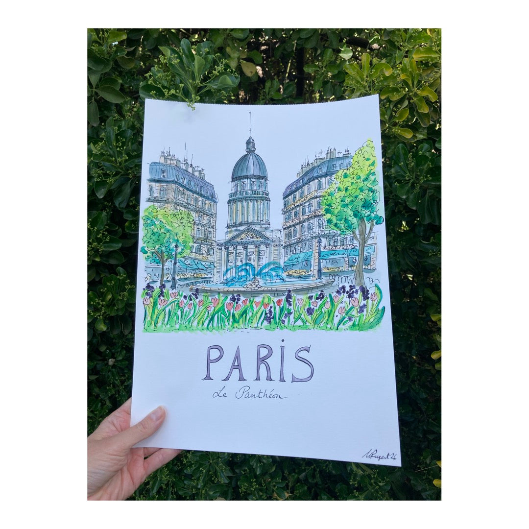 Original drawing of Paris, Panthéon