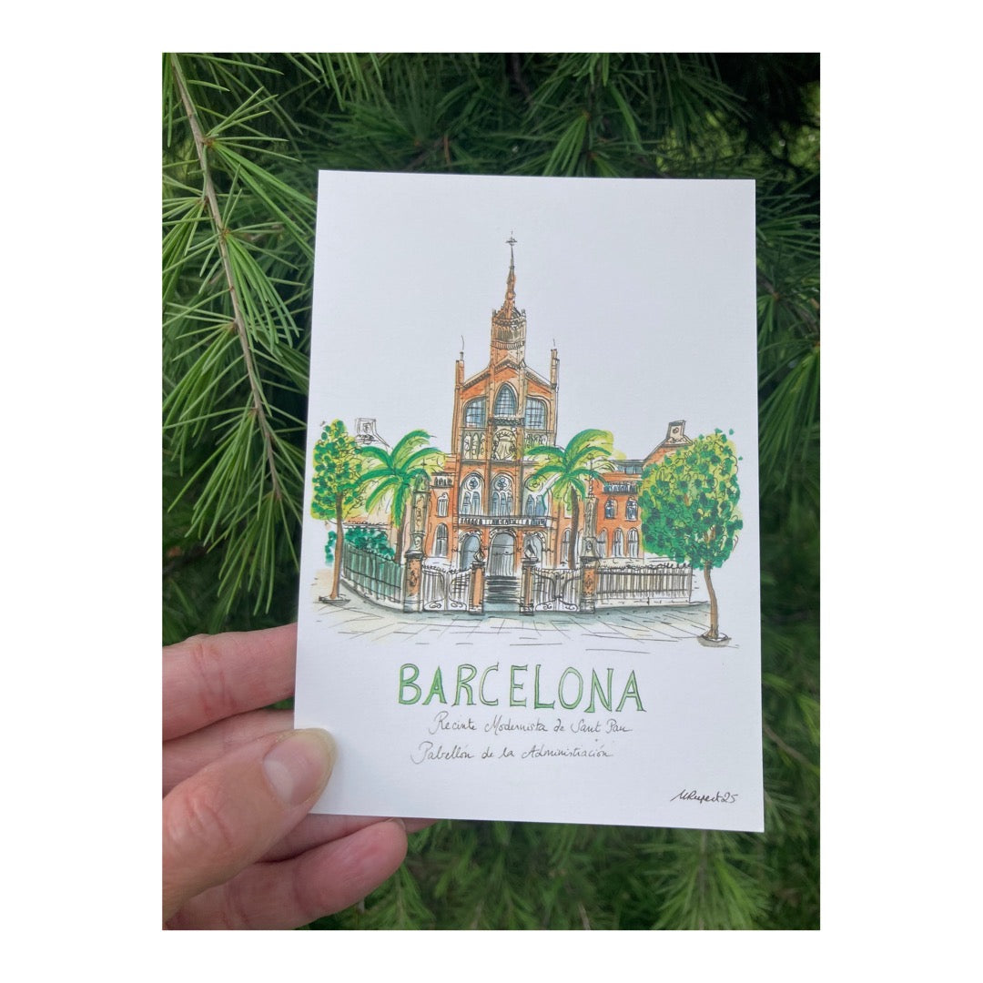 Pack of 10 Postcards of Barcelona, Recinte Modernista de Sant Pau