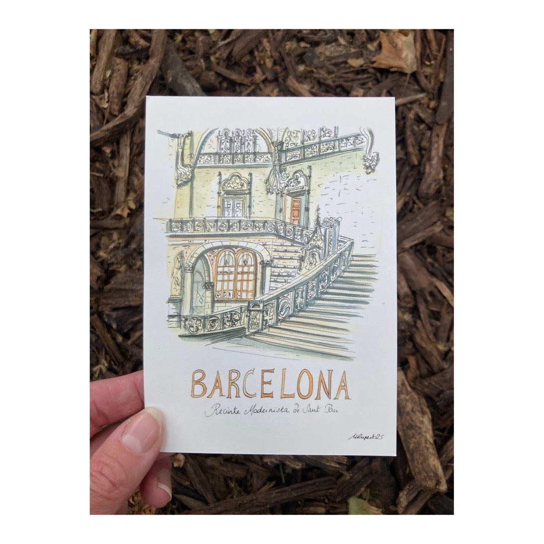Pack of 10 Postcards of Barcelona, Recinte Modernista de Sant Pau