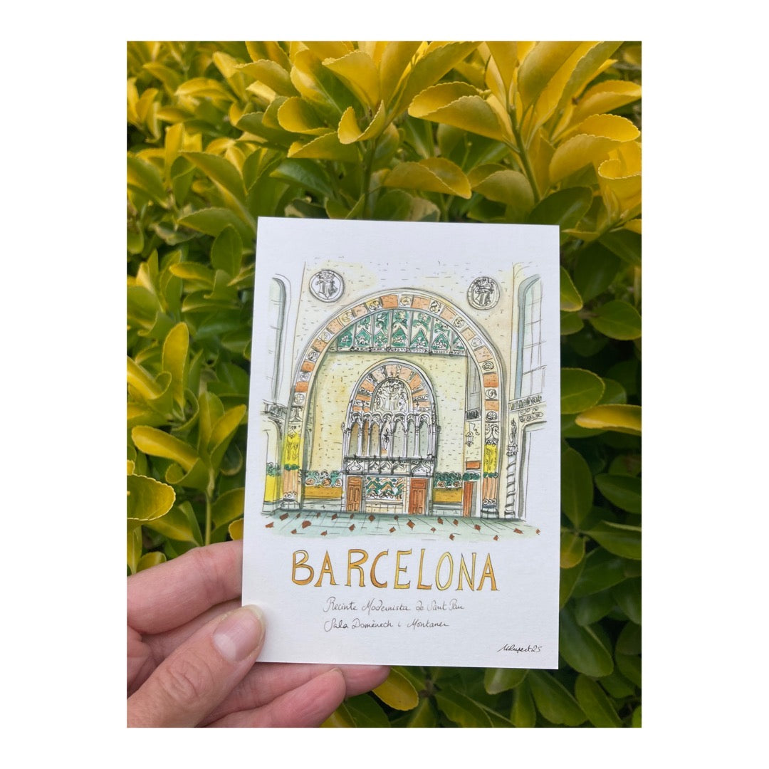 Pack of 10 Postcards of Barcelona, Recinte Modernista de Sant Pau