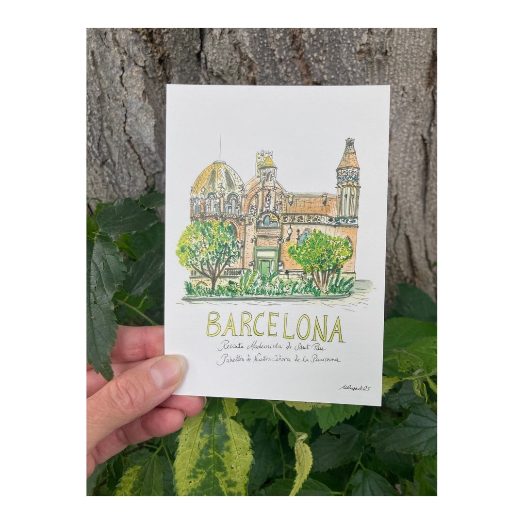 Pack of 10 Postcards of Barcelona, Recinte Modernista de Sant Pau