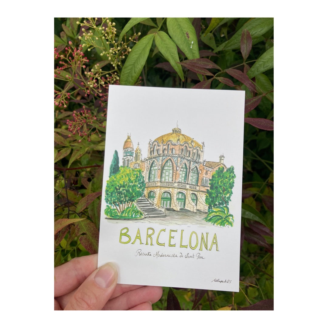 Pack of 10 Postcards of Barcelona, Recinte Modernista de Sant Pau