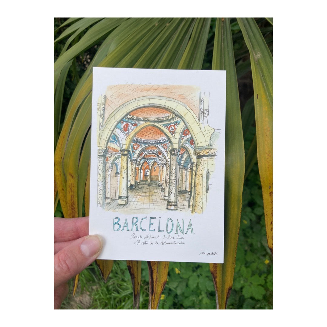 Pack of 10 Postcards of Barcelona, Recinte Modernista de Sant Pau