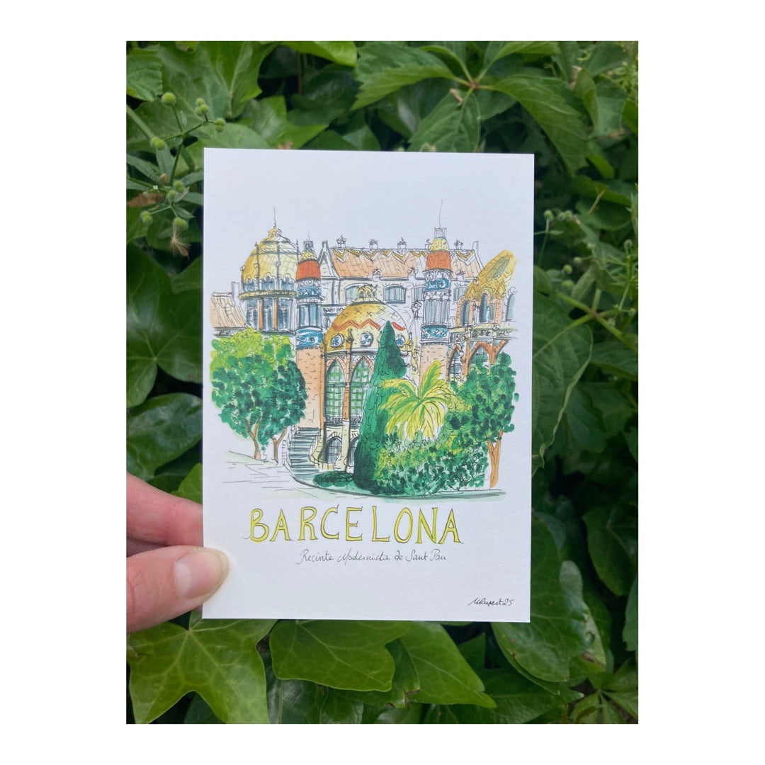 Pack of 10 Postcards of Barcelona, Recinte Modernista de Sant Pau