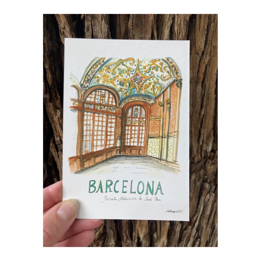Pack of 10 Postcards of Barcelona, Recinte Modernista de Sant Pau