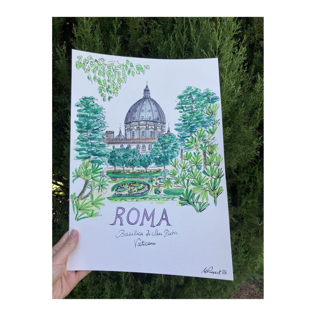 Original drawing of Roma, Basilica di San Pietro