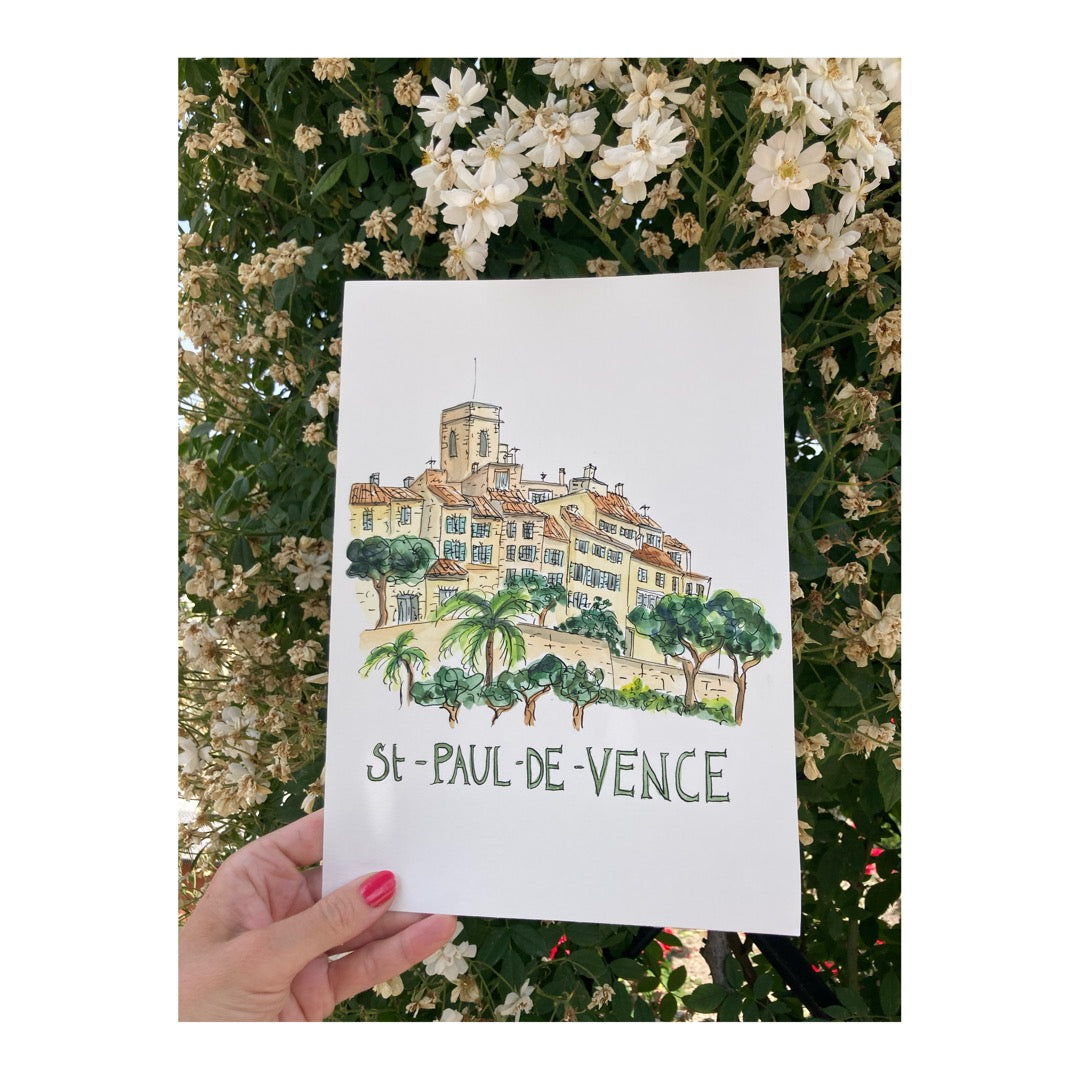 Original drawing of St-Paul de Vence