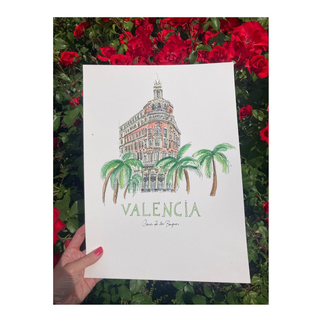 Original drawing of Valencia, Spain