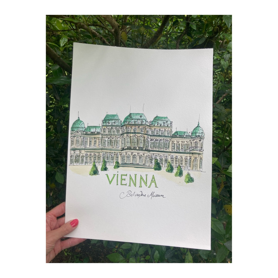 Original drawing of Vienna, Austria