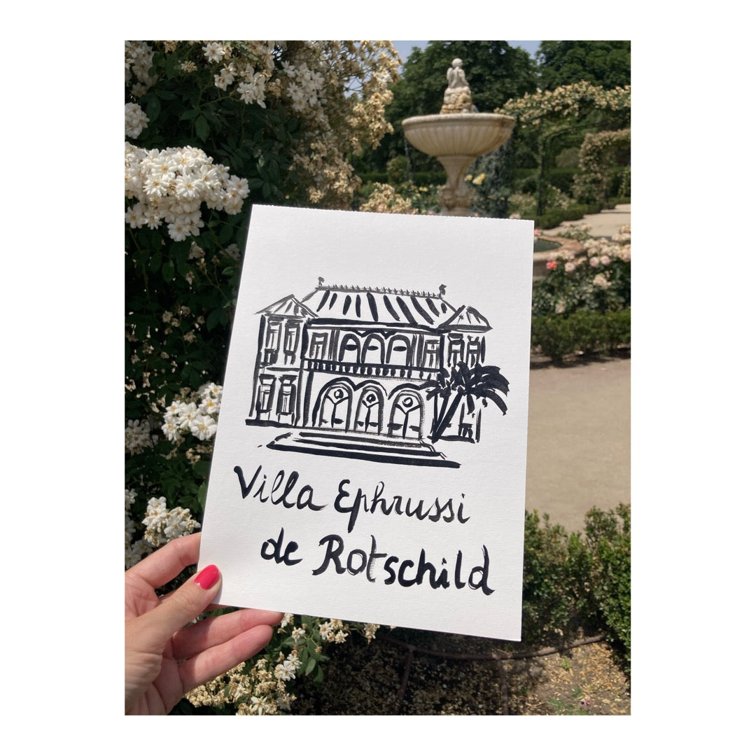 Original drawing of Villa Ephrussi de Rotschild