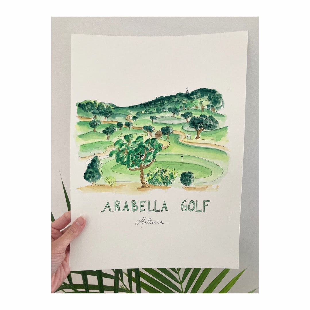 Original drawing of Mallorca, Arabella Golf