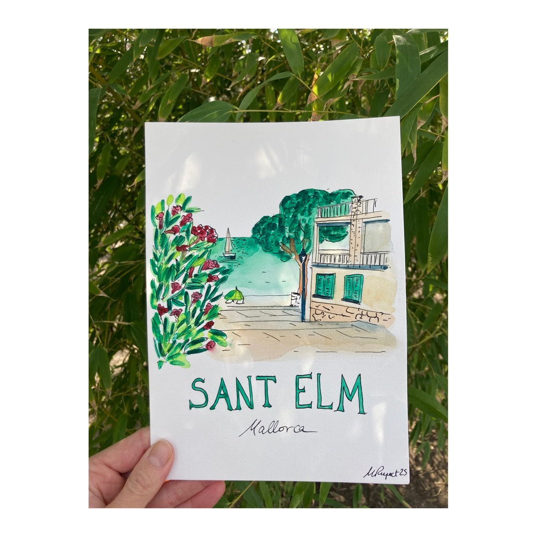 Original drawing of Sant Elm, cala Es Conils