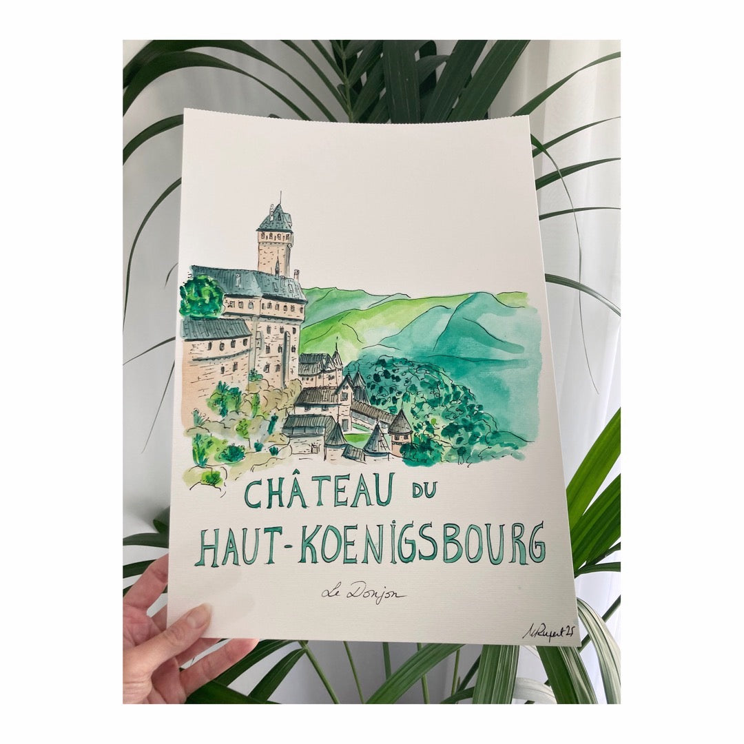 Original drawing of Château du Haut Koenigsbourg, Donjon