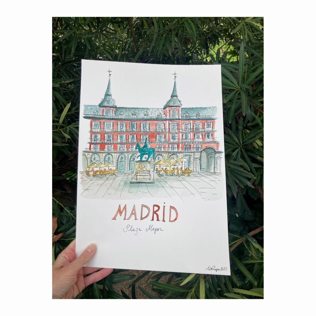 Original drawing of Madrid Plaza Mayor