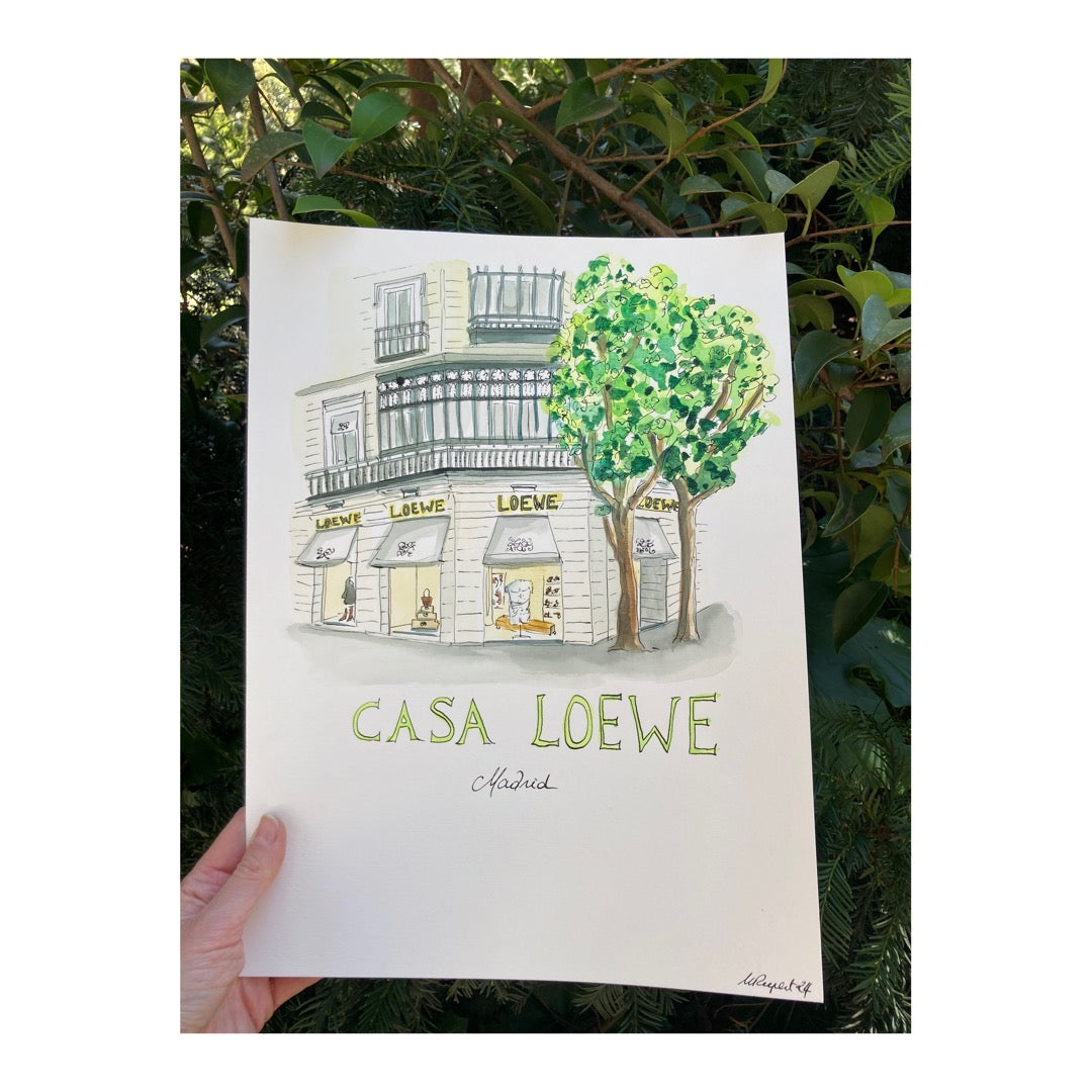 Original drawing of Madrid Casa Loewe
