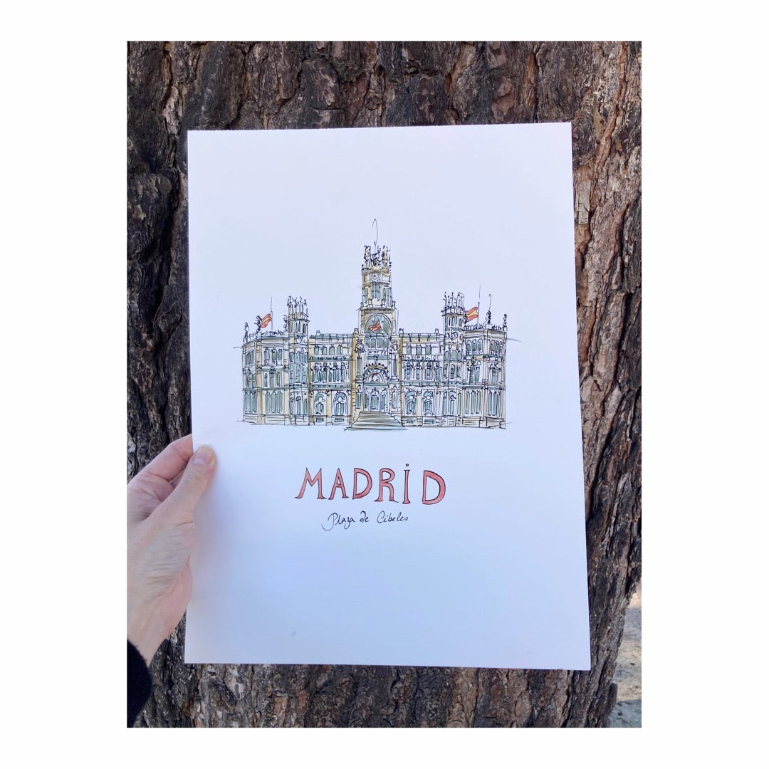 Original drawing of Madrid Plaza de Cibeles