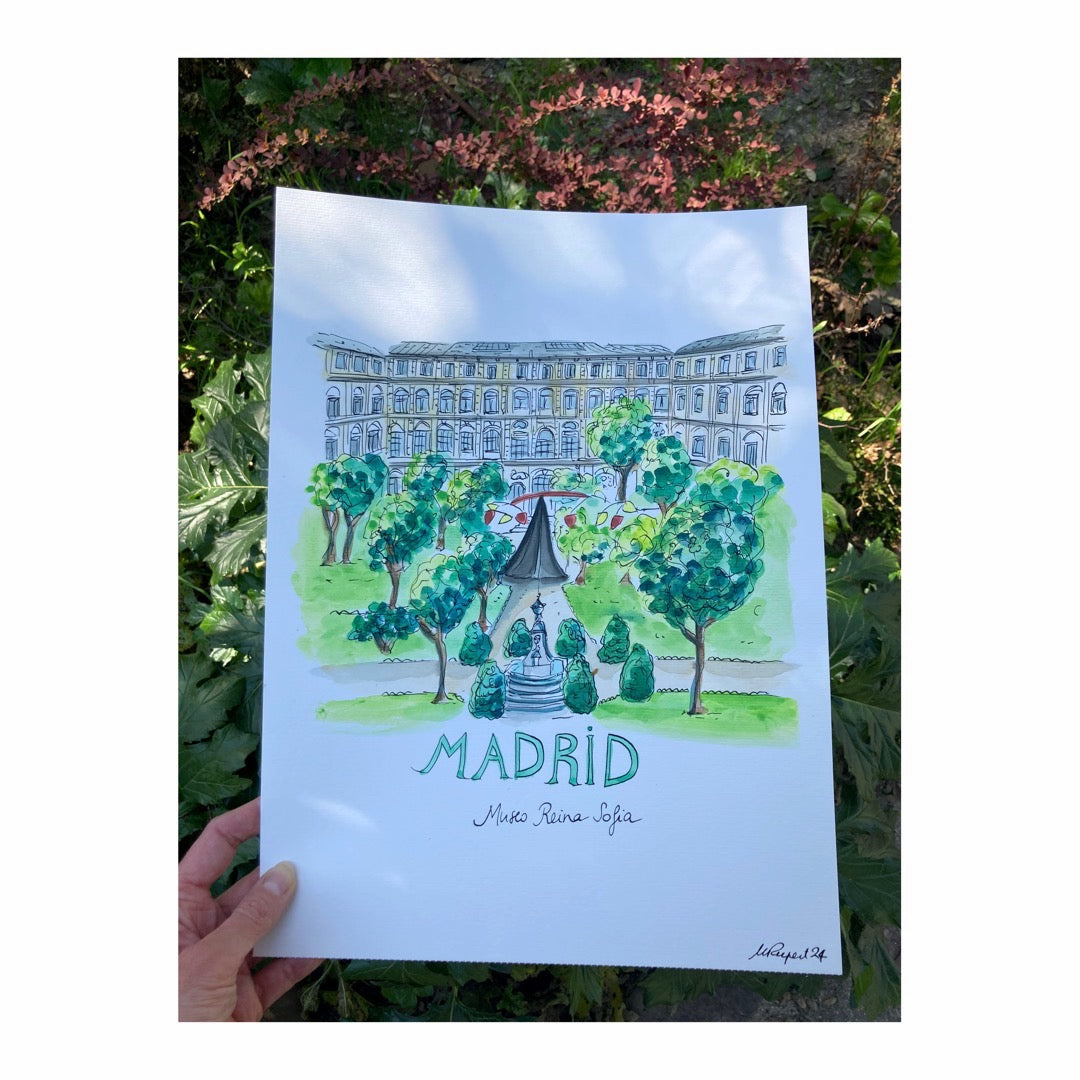 Original drawing of Madrid Reina Sofia Museo