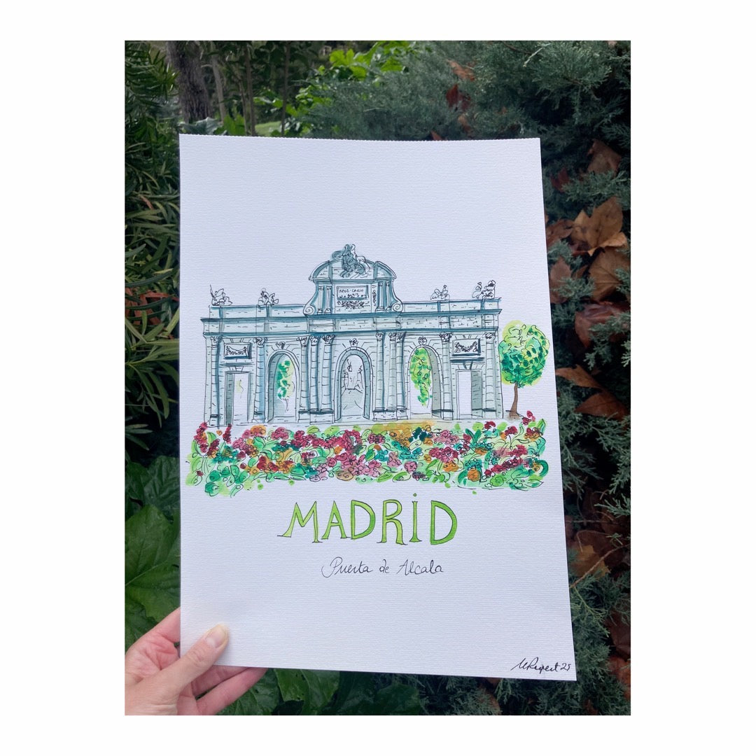 Original drawing of Madrid Puerta de Alcala