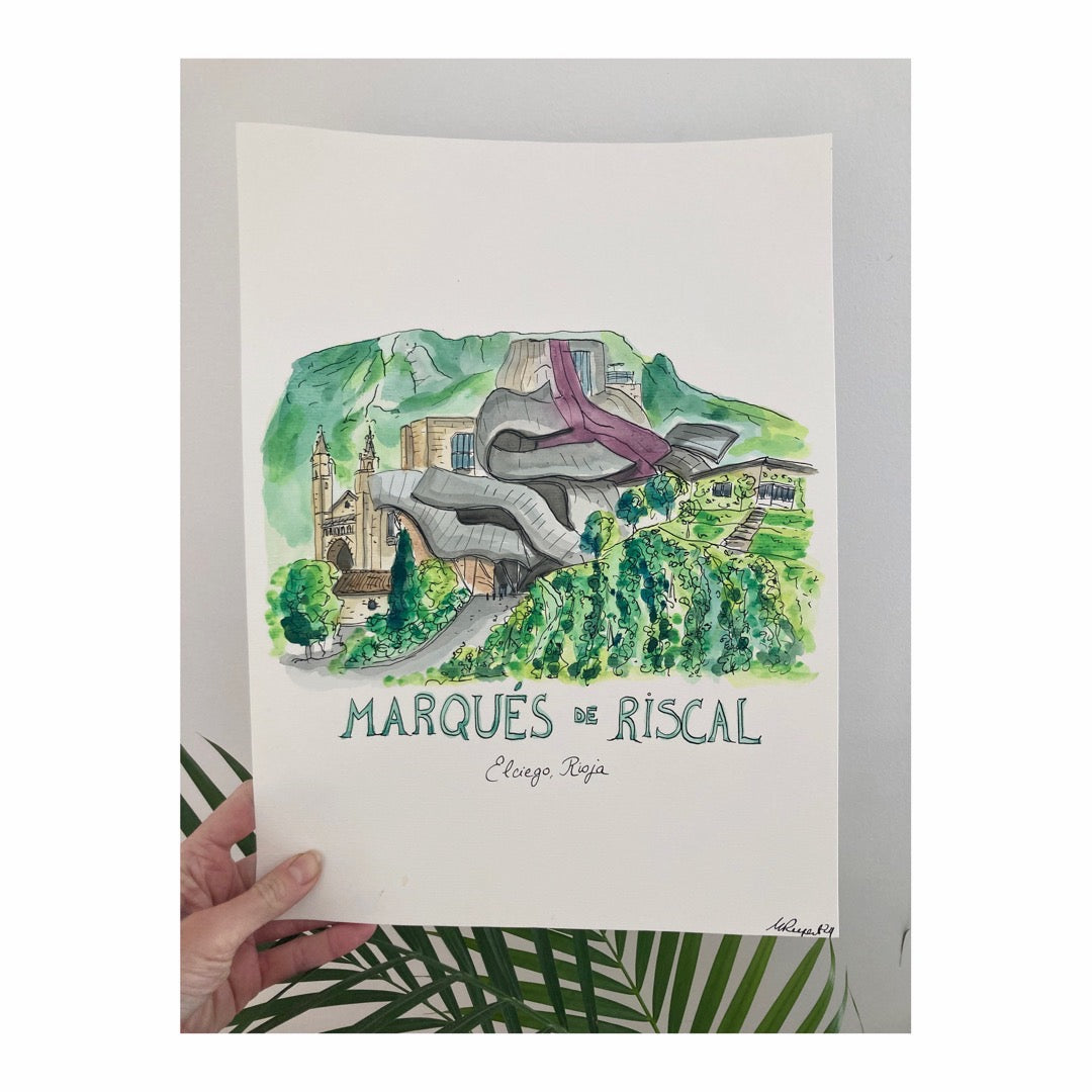 Original drawing of Elciego Rioja, Marqués de Riscal