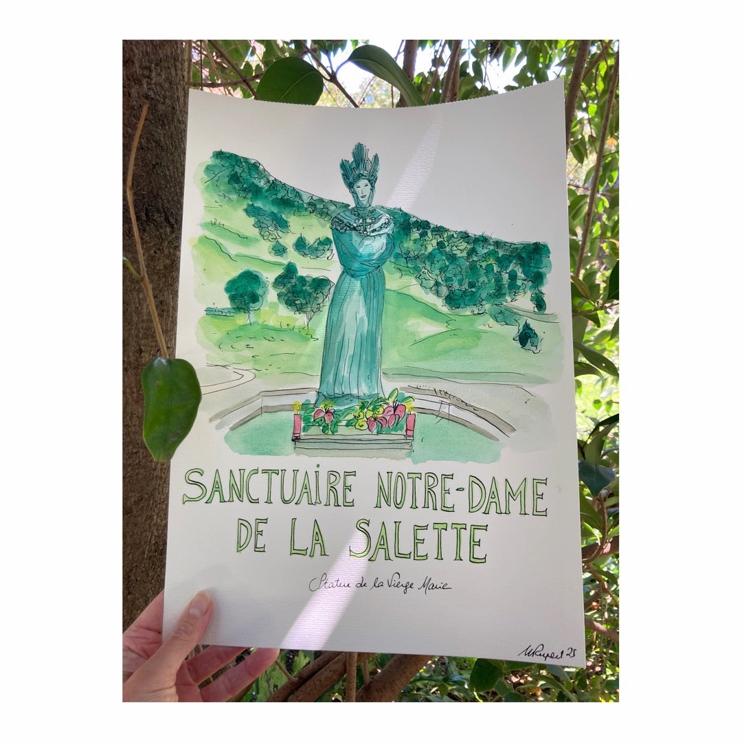 Original drawing of Sanctuaire Notre-Dame de la Salette, Statue de Marie