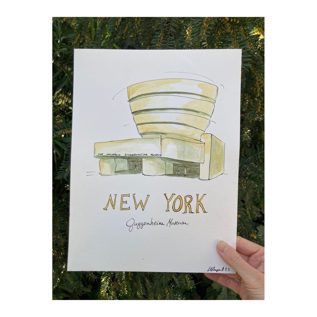 Original drawing of Guggenheim Museum New York