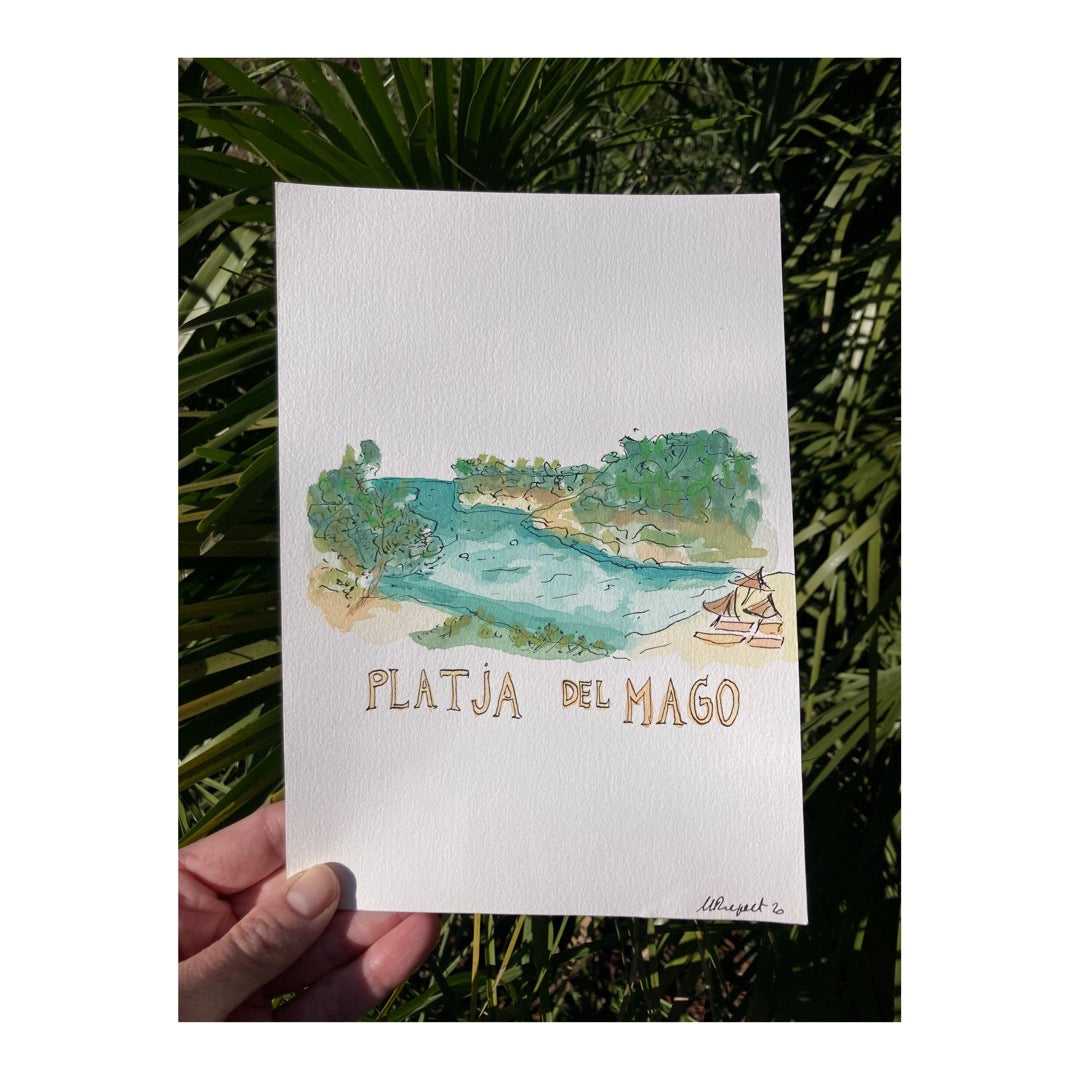 Original drawing of Platja del Mago