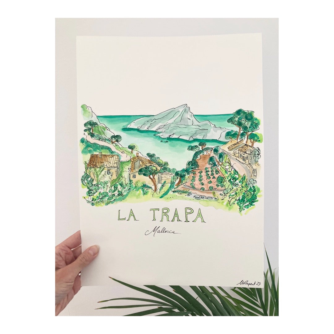 Original drawing of Mallorca, Sant Elm, Sa Dragonera & Trapa