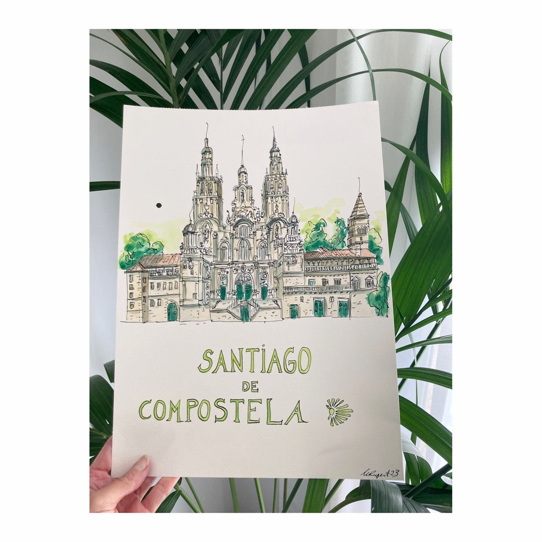 Original drawing of Santiago de Compostela