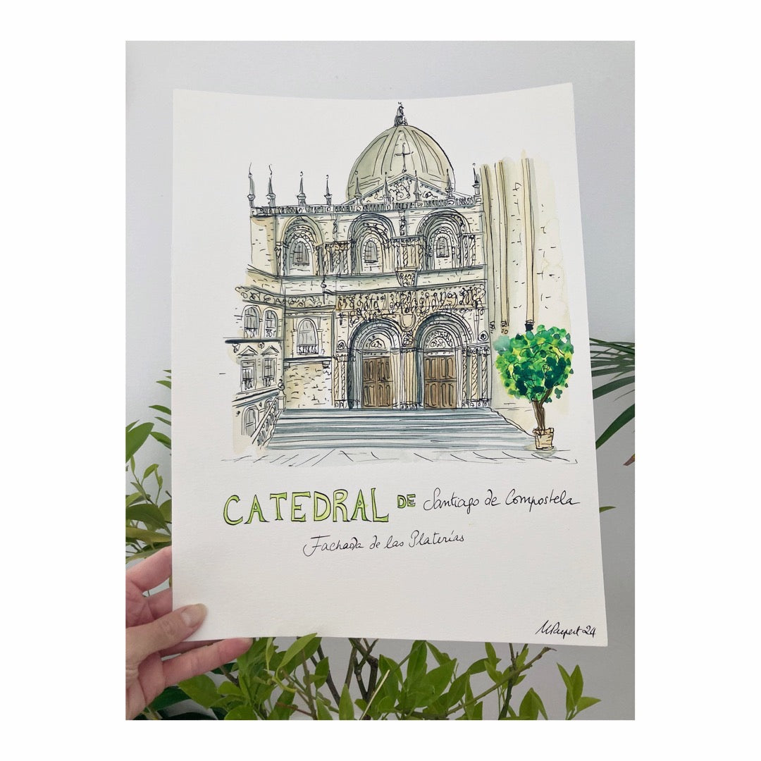 Original drawing of Santiago de Compostela