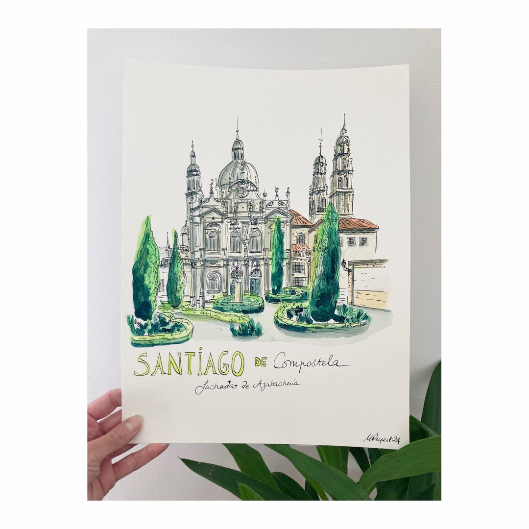 Original drawing of Santiago de Compostela
