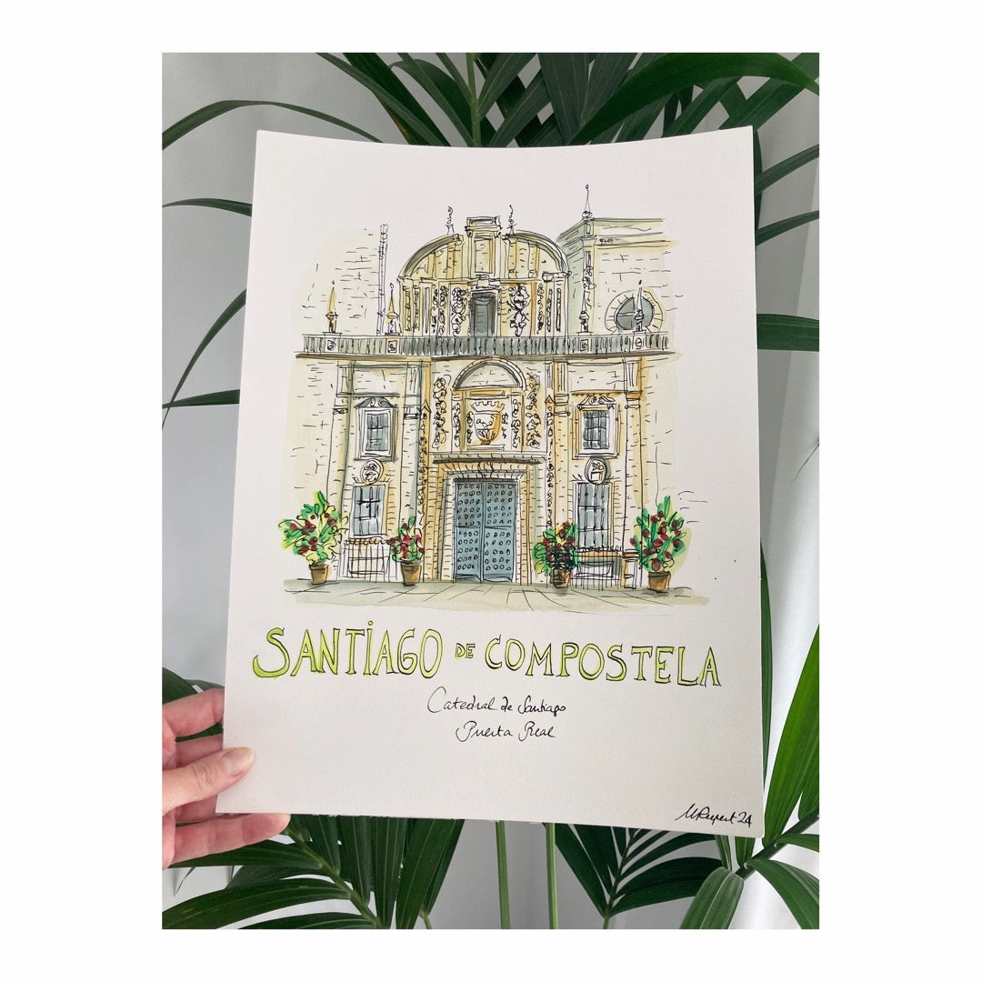 Original drawing of Santiago de Compostela
