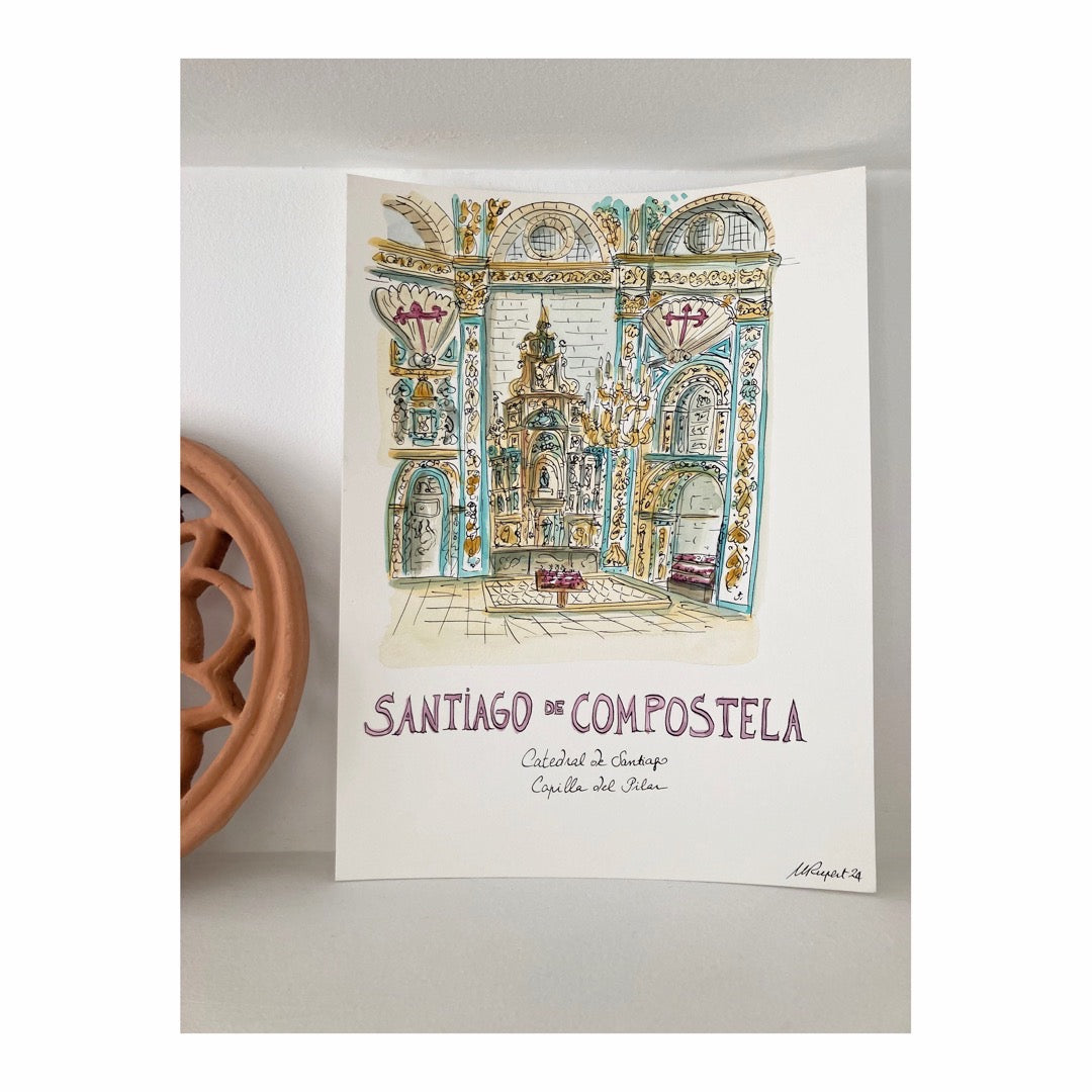 Original drawing of Santiago de Compostela