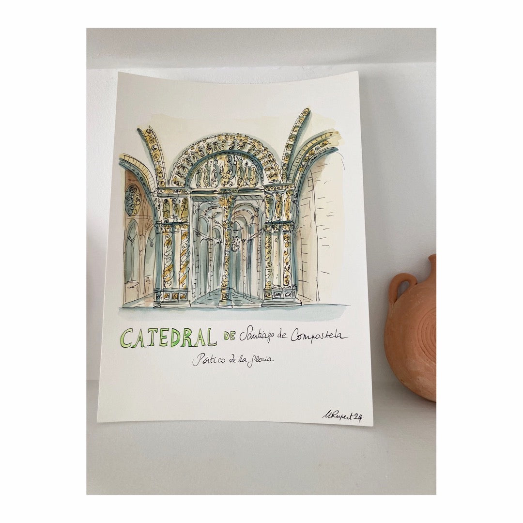 Original drawing of Santiago de Compostela