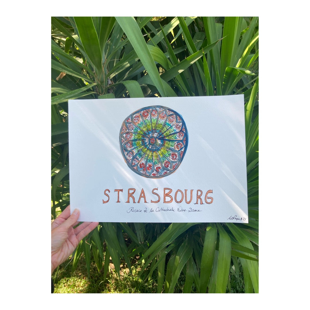 Original drawing of Strasburg Cathedral