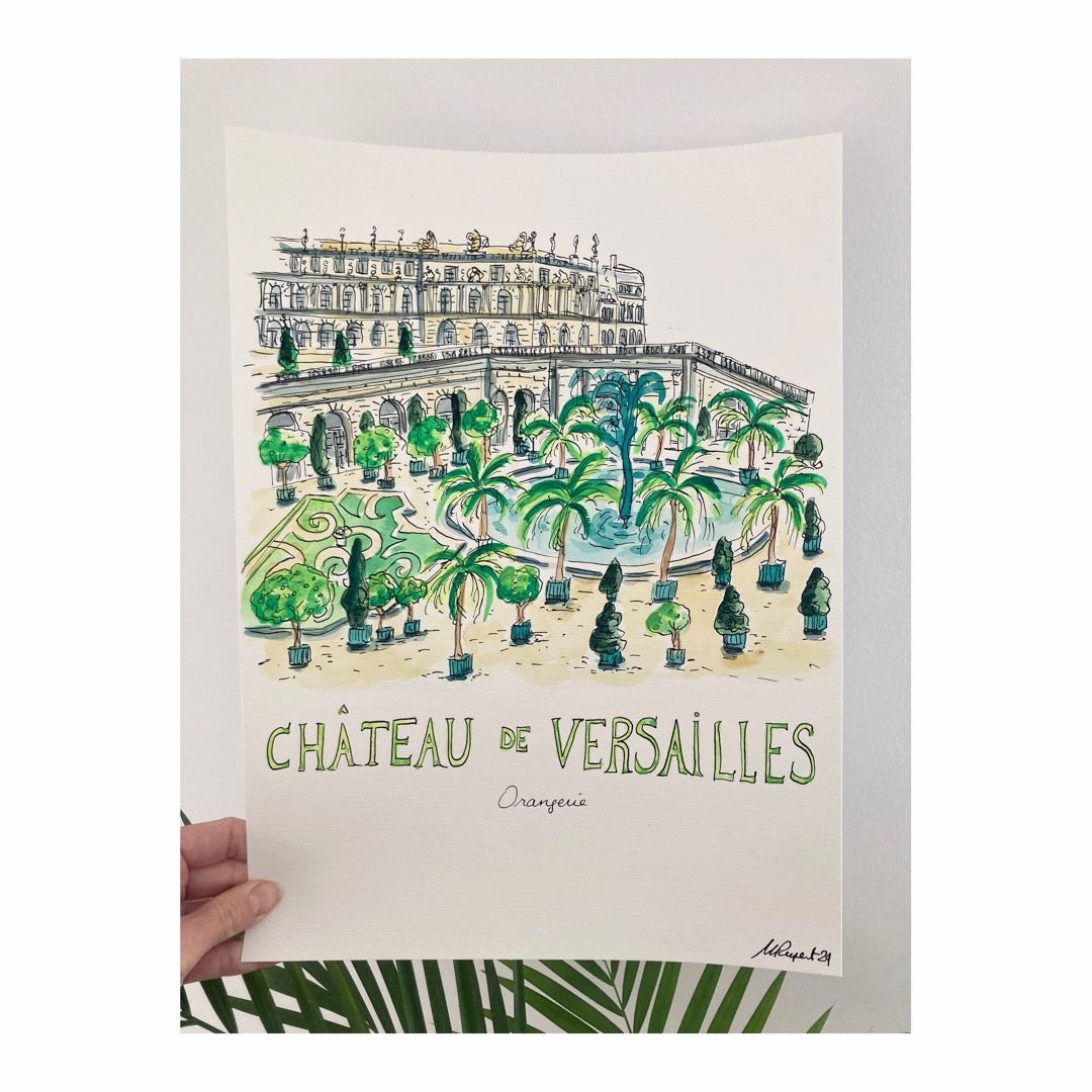 Original drawing of Château de Versailles, Orangerie
