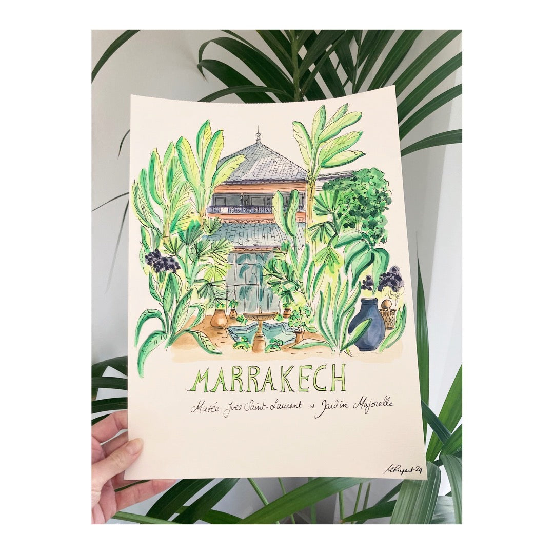 Original drawing of Marrakech, Musée Yves Saint-laurent