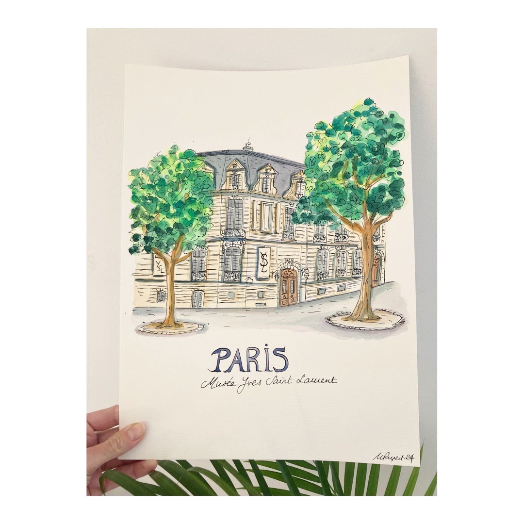 Original drawing of Paris, Musée Yves Saint-laurent
