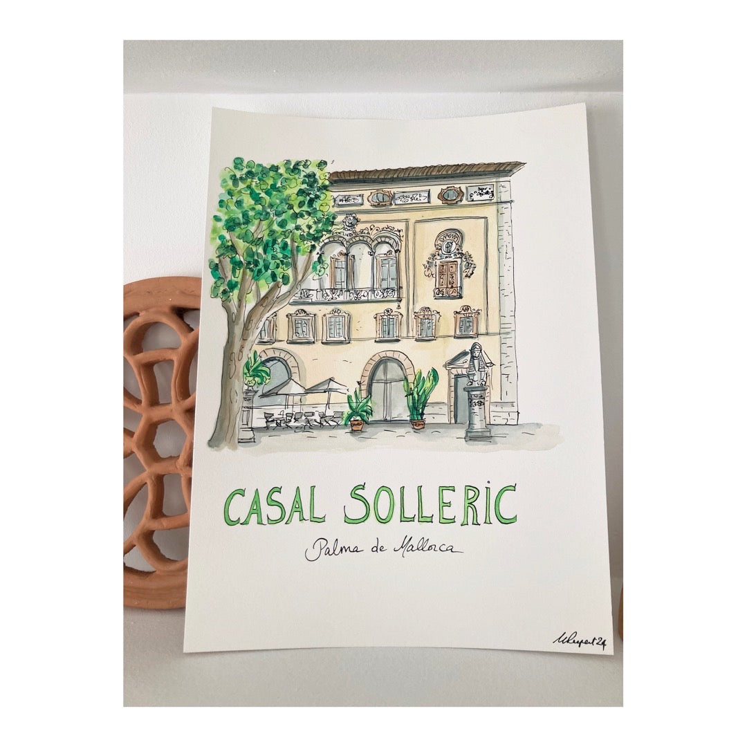 Original drawing of Mallorca, Casal Solleric