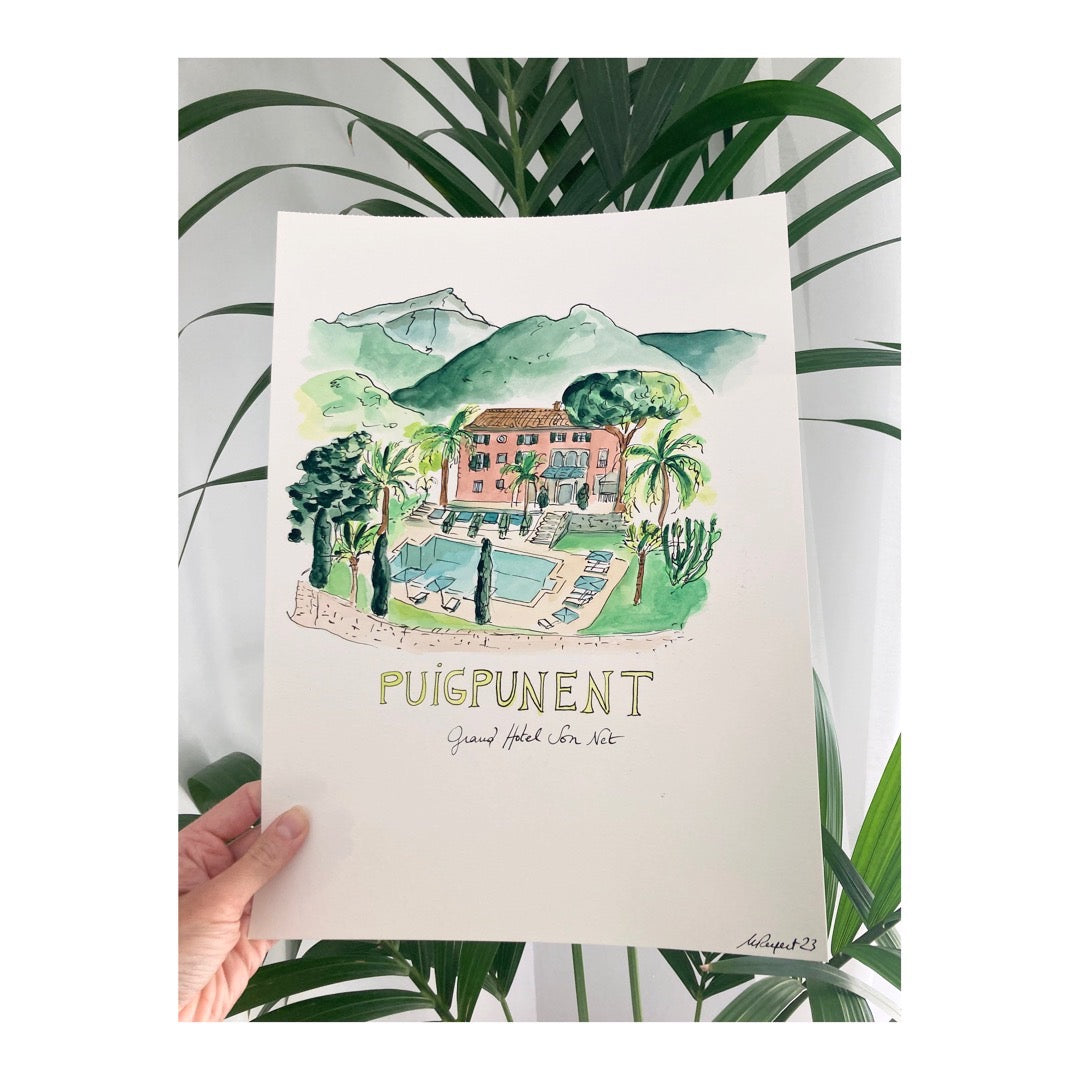 Original drawing of Mallorca, Puigpunent