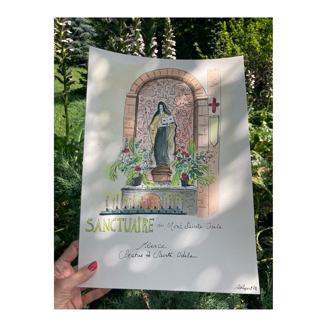 Original drawing of Sanctuary of Mont Saint-Odile