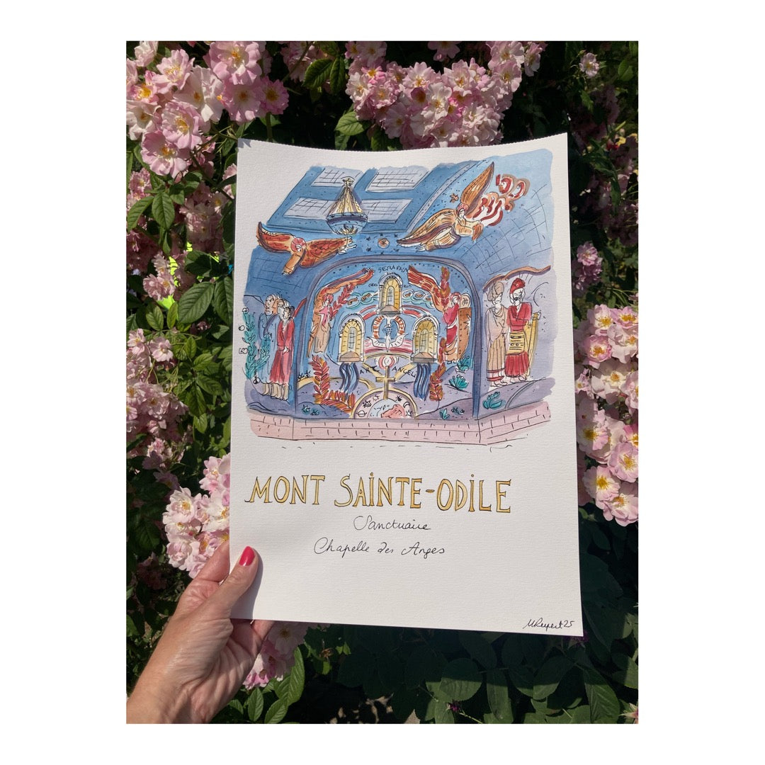 Original drawing of Sanctuary of Mont Saint-Odile