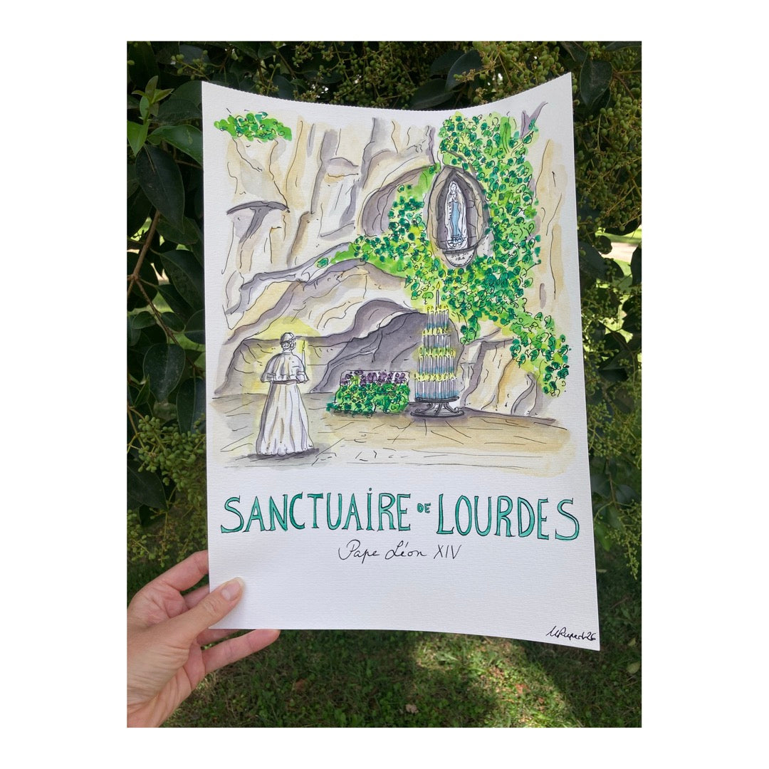 Original drawing of Lourdes Sanctuary