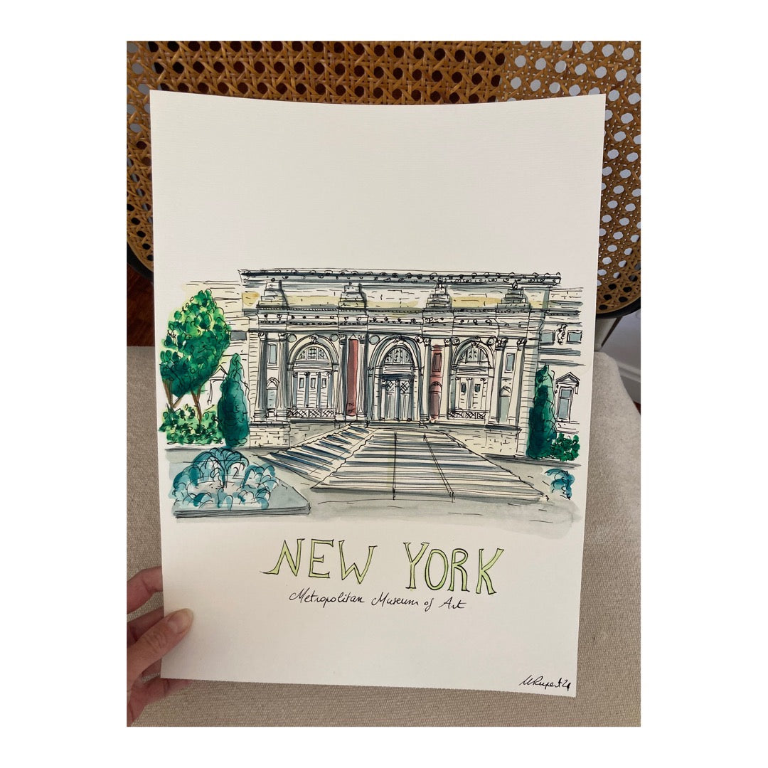 Original drawing of New York City, Metropolitan Museum of Art
