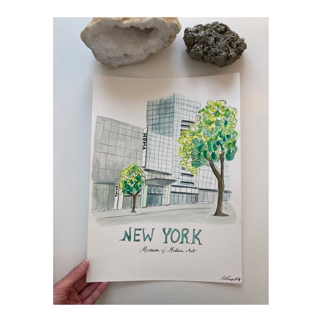 Original drawing of New York City, Museum of Modern Art