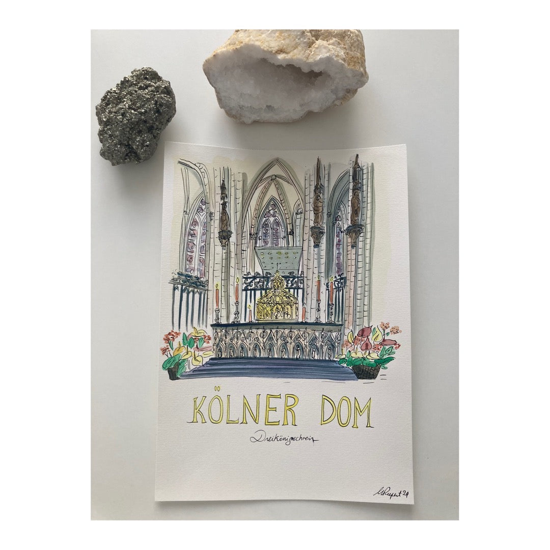 Original drawing of Cologne Cathedral